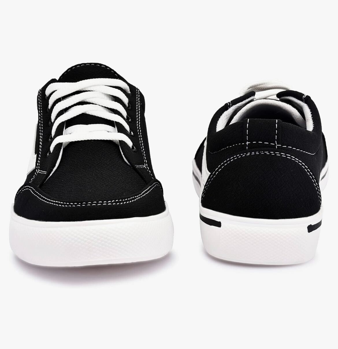 Casual Shoes for Men (Black & White, 6)